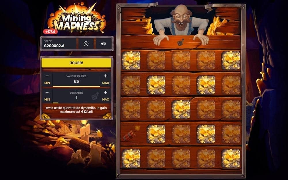 gameplay mini jeu Mining Madness