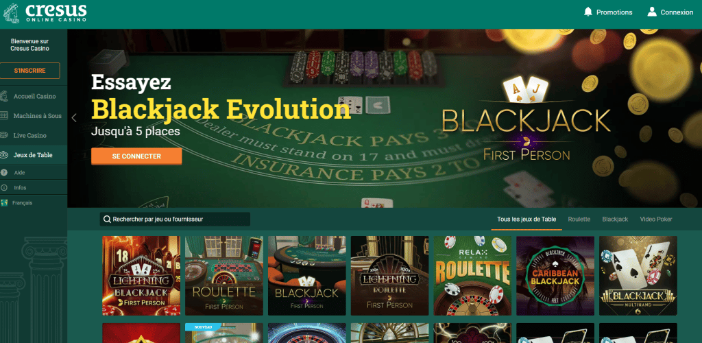 evolusi blackjack di kasino cresus